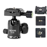 BEXIN V30 Treppiede per fotocamera da tavolo regolabile in lega di alluminio Mini treppiede portatile pieghevole dal vivo