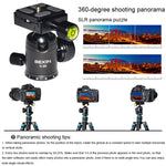 BEXIN V30 Treppiede per fotocamera da tavolo regolabile in lega di alluminio Mini treppiede portatile pieghevole dal vivo