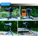 BEXIN V30 Treppiede per fotocamera da tavolo regolabile in lega di alluminio Mini treppiede portatile pieghevole dal vivo