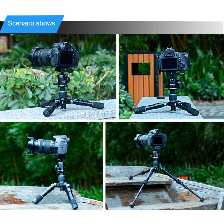 BEXIN V30 Treppiede per fotocamera da tavolo regolabile in lega di alluminio Mini treppiede portatile pieghevole dal vivo
