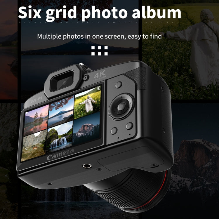 Fotocamera digitale 4K con doppia lente e WiFi 64MP