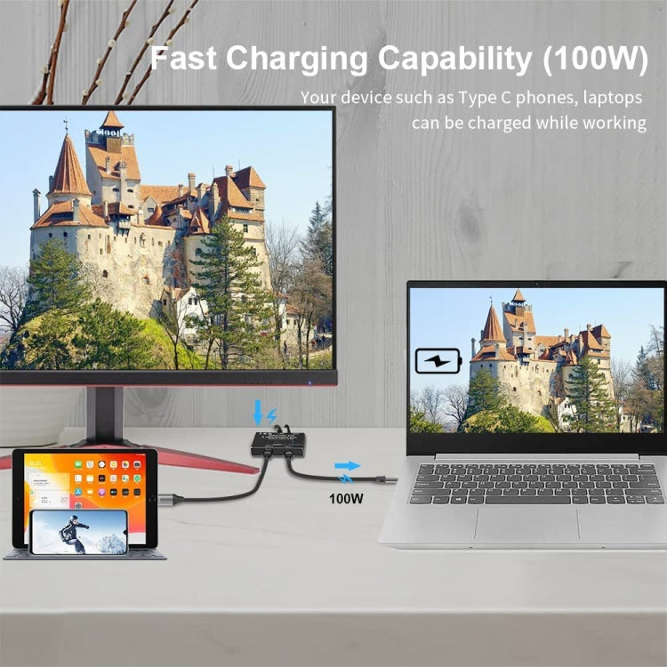 Switch bidirezionale 8K30 Type-C / USB-C Splitter HD da 10 Gbps, KC-C201, C201 Single Machine