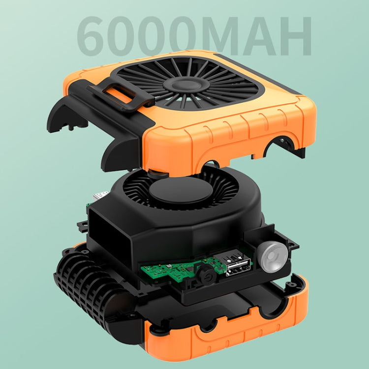 Ventilatore portatile con torcia LED e power bank 6000mAh