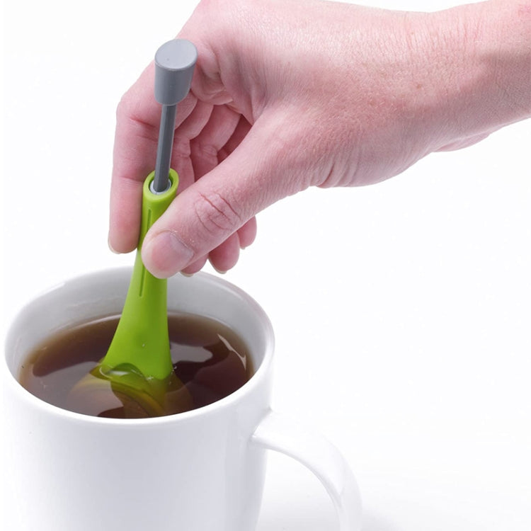 2pcs colino da tè riutilizzabile infusore da tè stantuffo incorporato portatile in plastica per uso alimentare colino da tè e caffè