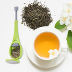 2pcs colino da tè riutilizzabile infusore da tè stantuffo incorporato portatile in plastica per uso alimentare colino da tè e caffè
