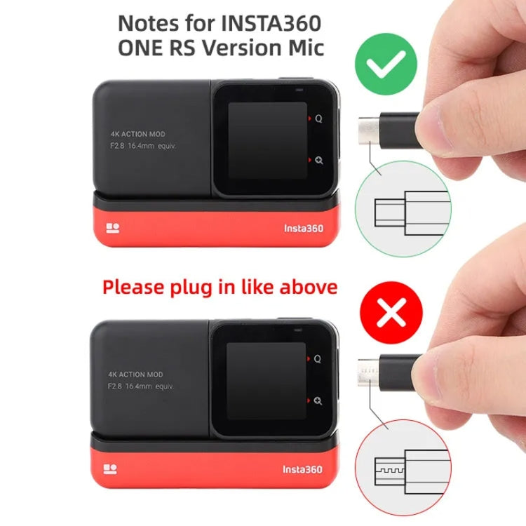 Microfono clip USB-C per DJI Action 3 e Insta360