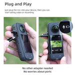 Microfono clip USB-C per DJI Action 3 e Insta360