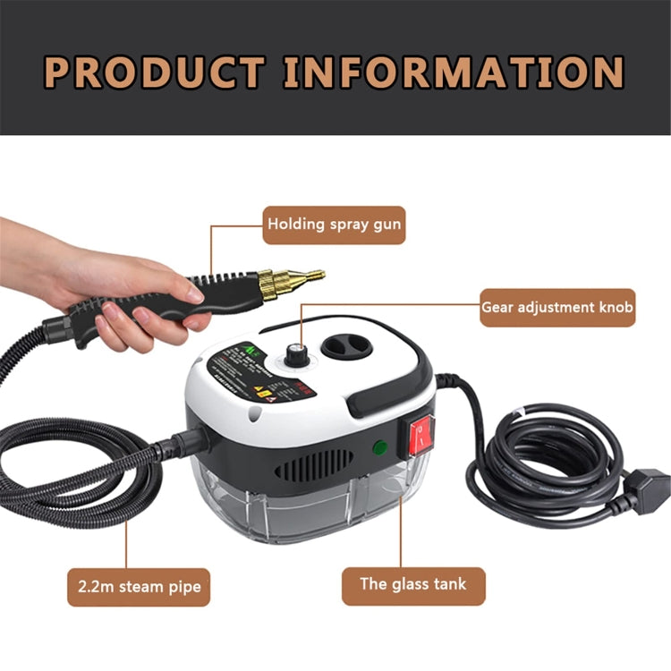 Macchina per la pulizia a vapore ad alta temperatura e alta pressione da 2500 W per mobili da cucina e bagno, Red  220V  EU Plug, White 220V EU Plug, Red 220V UK Plug, White 220V UK Plug, Red 110V US Plug, White 110V US Plug