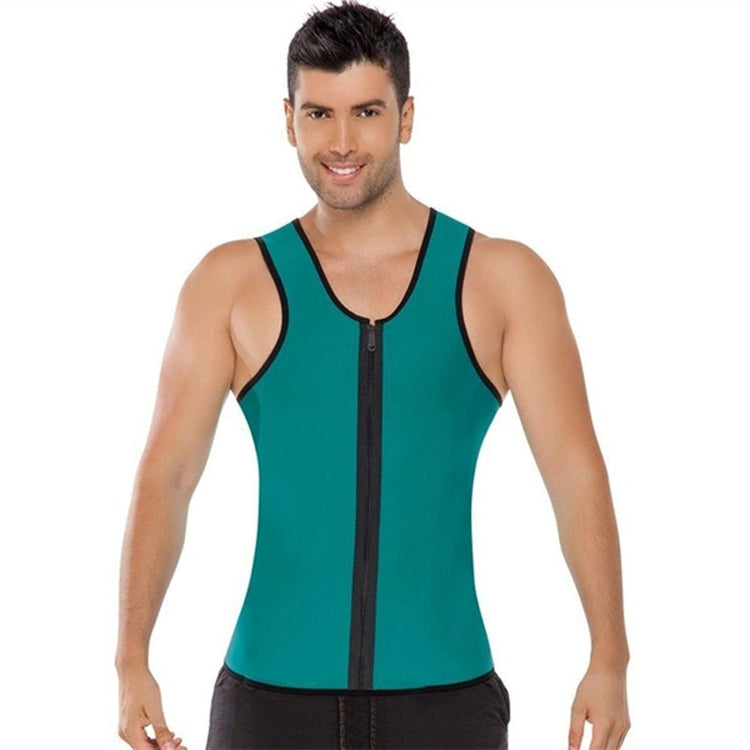 Corsetto fitness da uomo Neoprene Sport Tummy Control Shapewear Canotta con cerniera Canotta da allenamento, S, M, L, XL