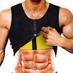 Corsetto fitness da uomo Neoprene Sport Tummy Control Shapewear Canotta con cerniera Canotta da allenamento, XXL, 3XL, 4XL