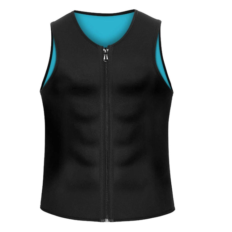 Corsetto fitness da uomo Neoprene Sport Tummy Control Shapewear Canotta con cerniera Canotta da allenamento, XXL, 3XL, 4XL