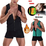 Corsetto fitness da uomo Neoprene Sport Tummy Control Shapewear Canotta con cerniera Canotta da allenamento, XXL, 3XL, 4XL