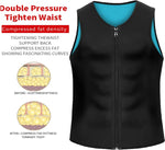 Corsetto fitness da uomo Neoprene Sport Tummy Control Shapewear Canotta con cerniera Canotta da allenamento, S, M, L, XL