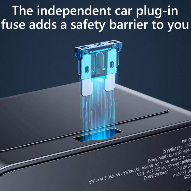 Interfaccia accendisigari USB3.0/PD Caricabatteria da auto 128W