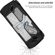 Per ASUS Rog Ally Console di gioco PC + Custodia protettiva in TPU con staffa, PC+TPU  Black+Transparent, PC+TPU White+Transparent