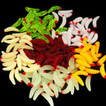 100 esche finte per vermi di pane dalla testa rossa, 100pcs