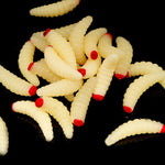 100 esche finte per vermi di pane dalla testa rossa, 100pcs