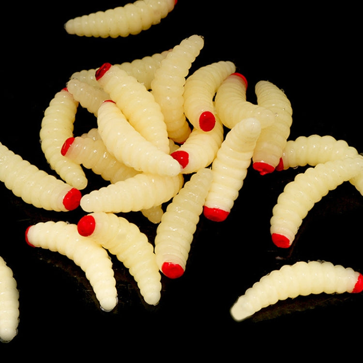 100 esche finte per vermi di pane dalla testa rossa, 100pcs
