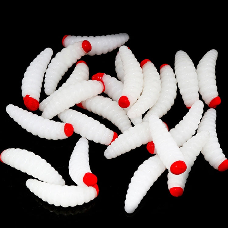 100 esche finte per vermi di pane dalla testa rossa, 100pcs