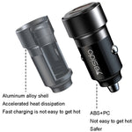 Caricabatteria da auto QC3.0+PD30W Type-C/USB-C+USB Dual Port Quick Charge, Yesido Y54 With 8 Pin To Type-C/USB-C Line, Yesido Y55 With Double Type-C/USB-C Port Line