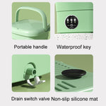 Mini lavatrice portatile pieghevole per biancheria intima per uso domestico, Fruit Green, Lake Blue, Warm Yellow, Fruit Pink, Fruit Green + Blue Light Antibacterial, Lake Blue + Blue light antibacterial, Warm Yellow + Blue light antibacterial          ...