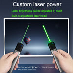 Schermo LCD a LED ASiNG Puntatore laser verde brillante ad alta potenza Istruzioni vocali PPT Presentatore della pagina, A17