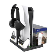 iplay per console di gioco PS5 Base per ventola di raffreddamento Base di ricarica con supporto per disco, HBP-271