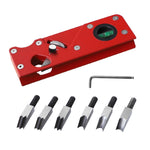 Pialla manuale a profondità regolabile per smussatura multi-angolo per la lavorazione del legno, Black Planer, Red Planer, Black + 6 Blades, Red + 6 Blades