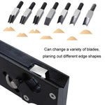 Pialla manuale a profondità regolabile per smussatura multi-angolo per la lavorazione del legno, Black Planer, Red Planer, Black + 6 Blades, Red + 6 Blades