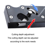 Pialla manuale a profondità regolabile per smussatura multi-angolo per la lavorazione del legno, Black Planer, Red Planer, Black + 6 Blades, Red + 6 Blades