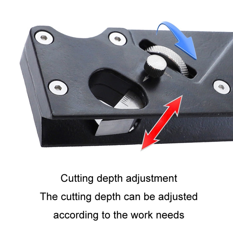 Pialla manuale a profondità regolabile per smussatura multi-angolo per la lavorazione del legno, Black Planer, Red Planer, Black + 6 Blades, Red + 6 Blades