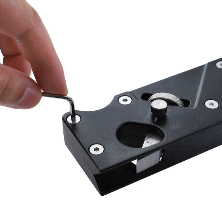 Pialla manuale a profondità regolabile per smussatura multi-angolo per la lavorazione del legno, Black Planer, Red Planer, Black + 6 Blades, Red + 6 Blades