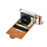 Portacarte pop-up automatico Portacarte in metallo Porta carte di credito per carte di credito RFID, GS-AL003 Red, GS-AL003 Blue, GS-AL003  Black, GS-AL003 Coffee, GS-AL003 Brown