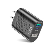 Adattatore per computer a ricarica rapida PD per caricabatterie per telefoni cellulari GaN da 65 W, Black EU Plug, Black UK Plug, Black US Plug, Black AU Plug, Black KR Plug, White EU Plug, White UK Plug, White US Plug, White AU Plug, White KR Plug