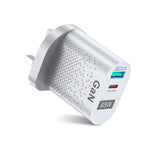 Adattatore ricarica rapida PD 65W con plug EU, UK, US, AU, KR