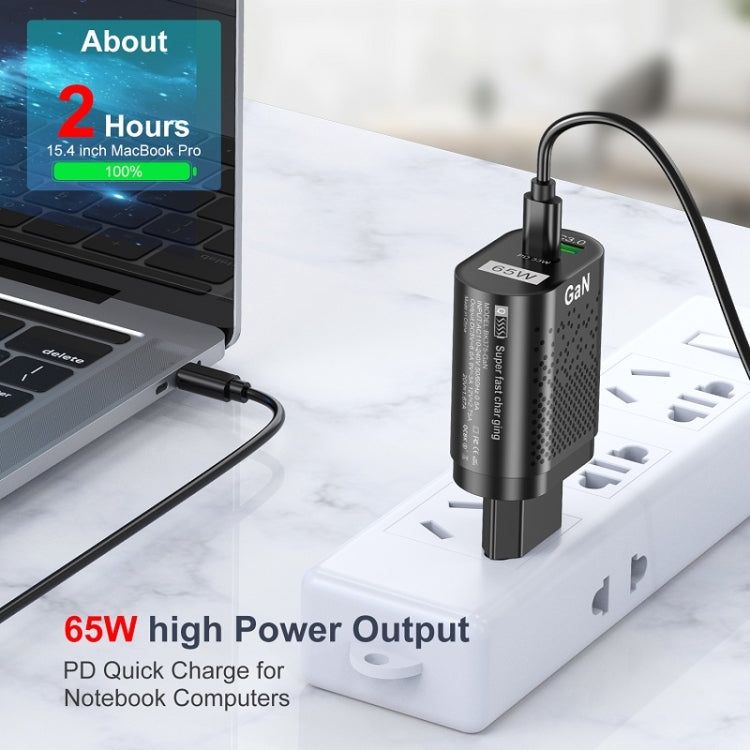 Adattatore ricarica rapida PD 65W con plug EU, UK, US, AU, KR
