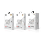 Caricabatterie GaN USB-C/Type-C+USB a doppia porta da 65 W Caricabatterie universale per laptop QC3.0, EU Plug Black, EU Plug White, US Plug Black, US Plug White, UK Plug Black, UK Plug White