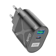 65W GAN PD + QC3.0 Caricabatterie rapido Telefono Notebook Computer Testa di ricarica universale, EU Plug Black, UK Plug Black, US Plug Black, AU Plug Black, EU Plug White, UK Plug White, US Plug White, AU Plug White