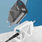 Caricabatterie rapido 65W GAN PD + QC3.0 universale