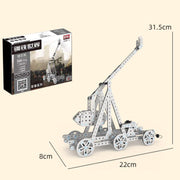 Giocattoli di puzzle Intelligenza Assemblaggio manuale Trasmissione a ingranaggi meccanici Blocchi di costruzione Modello in metallo ad alta difficoltà, 580pcs Stone Throwing Machine, 660pcs Crossbow, 820pcs Dragon Crossbow, 500pcs Twisted Rock Thrower
