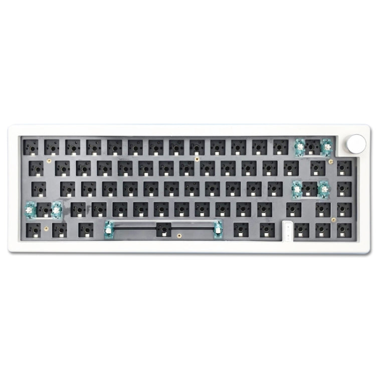 67 tasti fai-da-te personalizzati a tre modalità con kit tastiera meccanica a manopola Supporta la retroilluminazione RGB hot plug, White, Black, Claret, Purple, Green, Blue