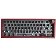 67 tasti fai-da-te personalizzati a tre modalità con kit tastiera meccanica a manopola Supporta la retroilluminazione RGB hot plug, White, Black, Claret, Purple, Green, Blue