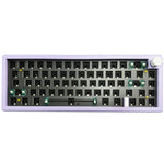 67 tasti fai-da-te personalizzati a tre modalità con kit tastiera meccanica a manopola Supporta la retroilluminazione RGB hot plug, White, Black, Claret, Purple, Green, Blue
