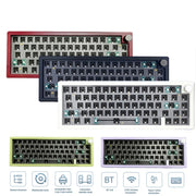 67 tasti fai-da-te personalizzati a tre modalità con kit tastiera meccanica a manopola Supporta la retroilluminazione RGB hot plug, White, Black, Claret, Purple, Green, Blue