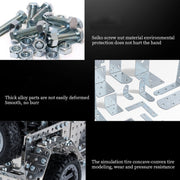 Assemblaggio Fuoristrada Intelligenza Assemblaggio manuale Giocattolo Macchinari Costruzione Modello in metallo, Off-Road Vehicle