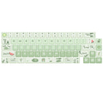 68 tasti Copritasti personalizzati PBT Heat Rise a 5 lati, 66 Keys Blue, 66 Keys Pink, 66 Keys Green