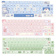 68 tasti Copritasti personalizzati PBT Heat Rise a 5 lati, 66 Keys Blue, 66 Keys Pink, 66 Keys Green