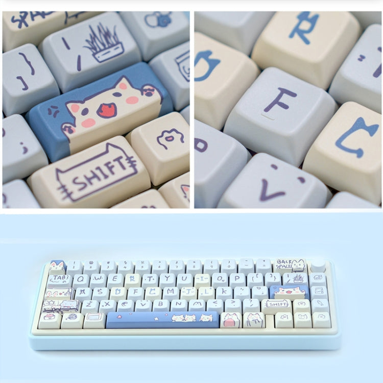 68 tasti Copritasti personalizzati PBT Heat Rise a 5 lati, 66 Keys Blue, 66 Keys Pink, 66 Keys Green