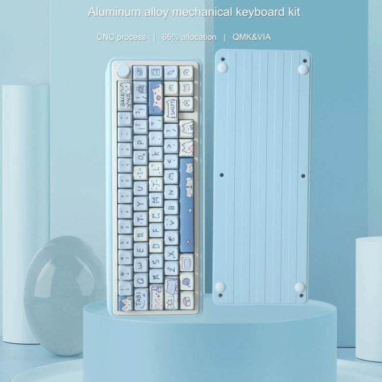 68 tasti Copritasti personalizzati PBT Heat Rise a 5 lati, 66 Keys Blue, 66 Keys Pink, 66 Keys Green