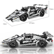 Assemblaggio in metallo Modello di auto Intelligenza Assemblaggio fatto a mano Toy Building Block, Racing Car